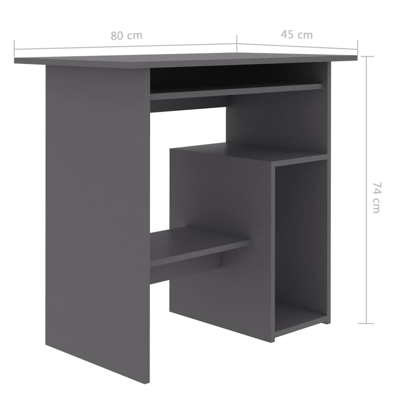 Desk Gray 31.5"x17.7"x29.1" Chipboard
