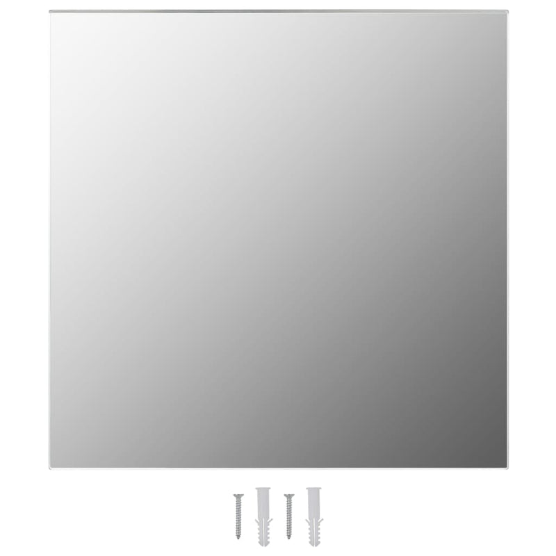 Wall Mirrors 2 pcs 15.7"x15.7" Square Glass