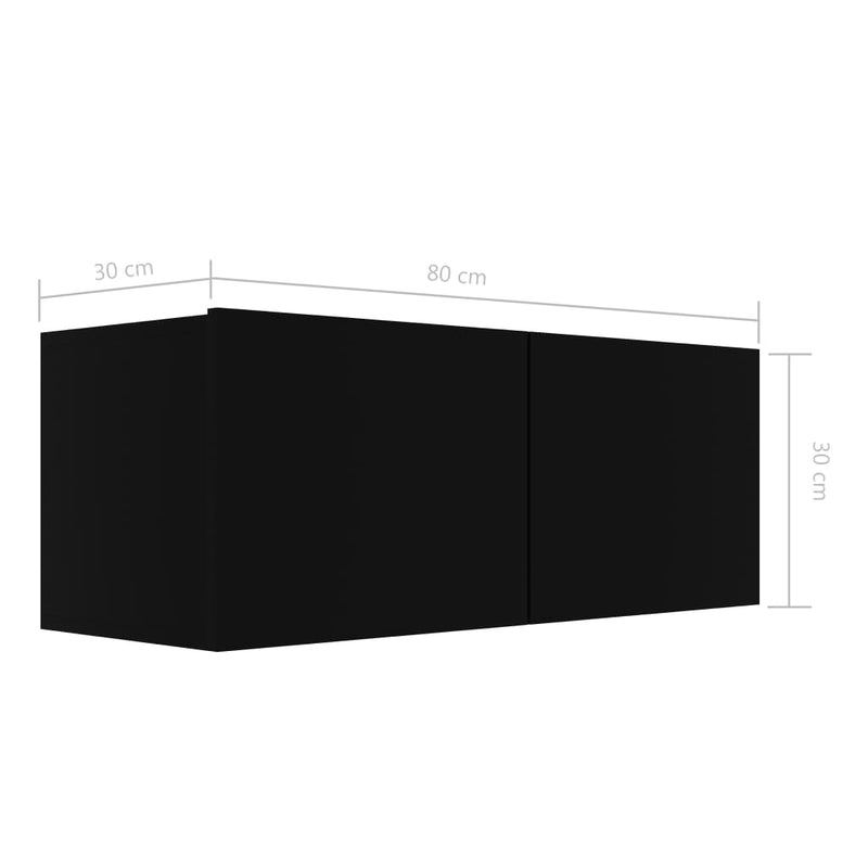 TV Cabinet Black 31.5"x11.8"x11.8" Chipboard