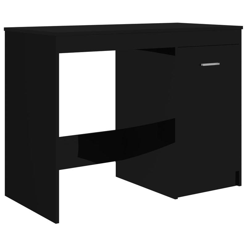 Desk High Gloss Black 39.4"x19.7"x29.9" Chipboard