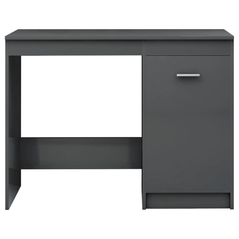 Desk High Gloss Gray 39.4"x19.7"x29.9" Chipboard