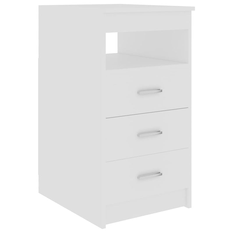Drawer Cabinet White 15.7"x19.7"x29.9" Chipboard
