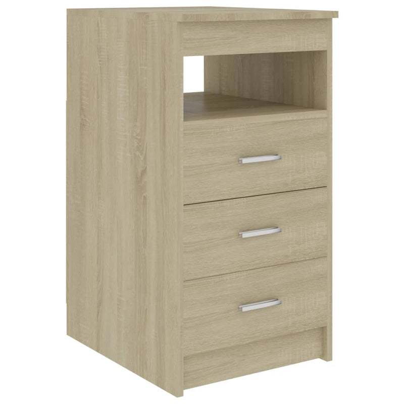 Drawer Cabinet Sonoma Oak 15.7"x19.7"x29.9" Chipboard