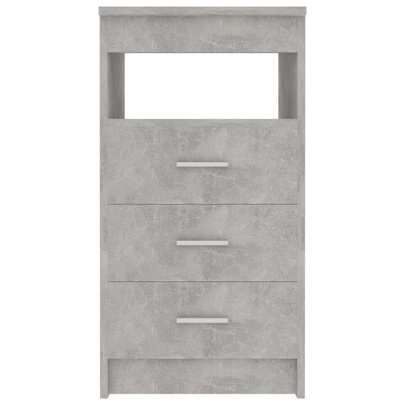 Drawer Cabinet Concrete Gray 15.7"x19.7"x29.9" Chipboard