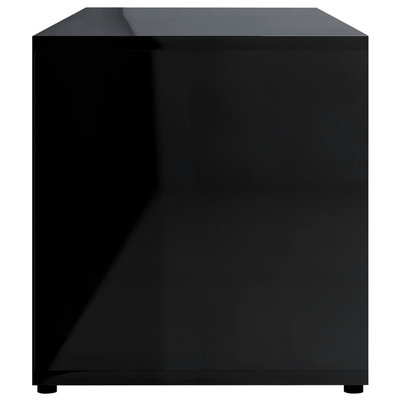 TV Cabinet High Gloss Black 31.5"x13.4"x14.2" Chipboard