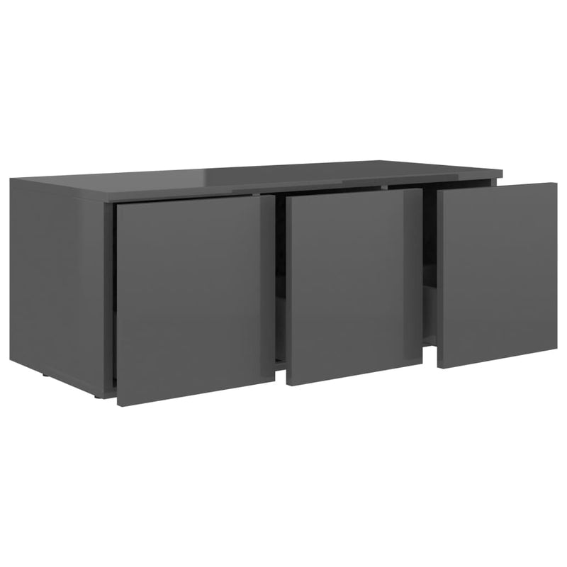 TV Cabinet High Gloss Gray 31.5"x13.4"x11.8" Chipboard