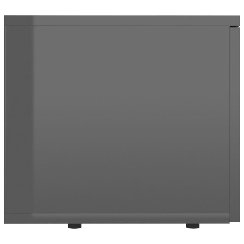 TV Cabinet High Gloss Gray 31.5"x13.4"x11.8" Chipboard