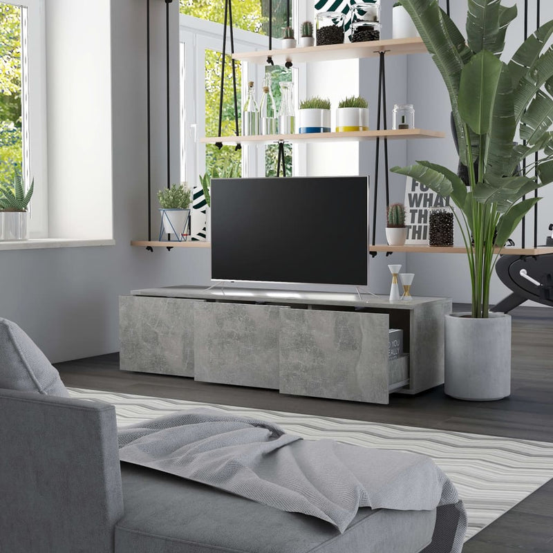 TV Cabinet Concrete Gray 47.2"x13.4"x11.8" Chipboard