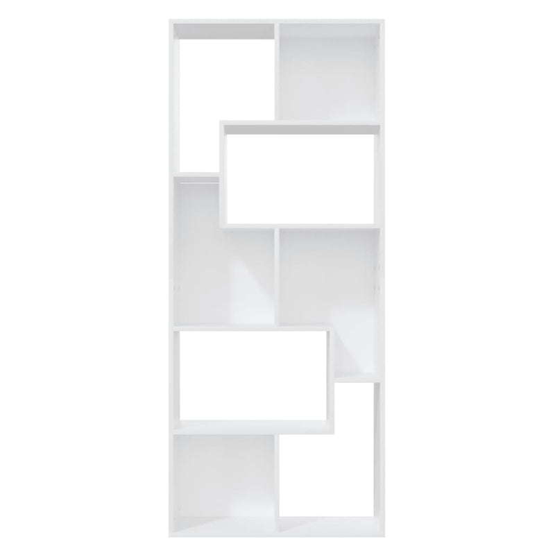 Book Cabinet White 26.4"x9.4"x63.4" Chipboard