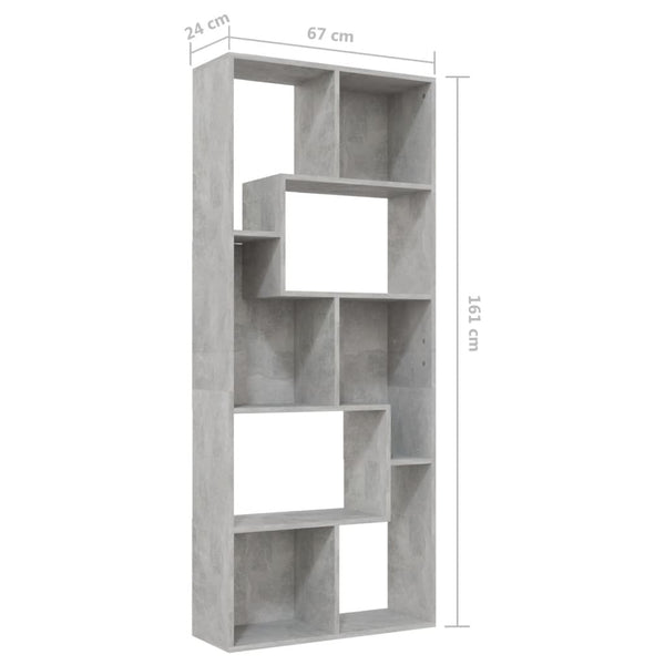 Book Cabinet Sonoma Oak 26.4"x9.4"x63.4" Chipboard