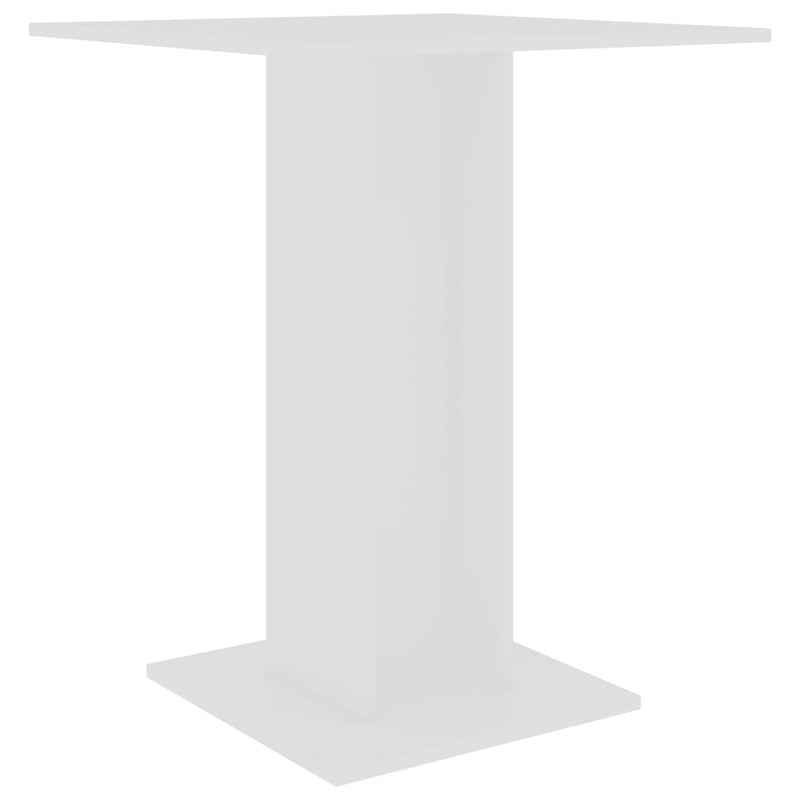 Bistro Table White 23.6"x23.6"x29.5" Chipboard