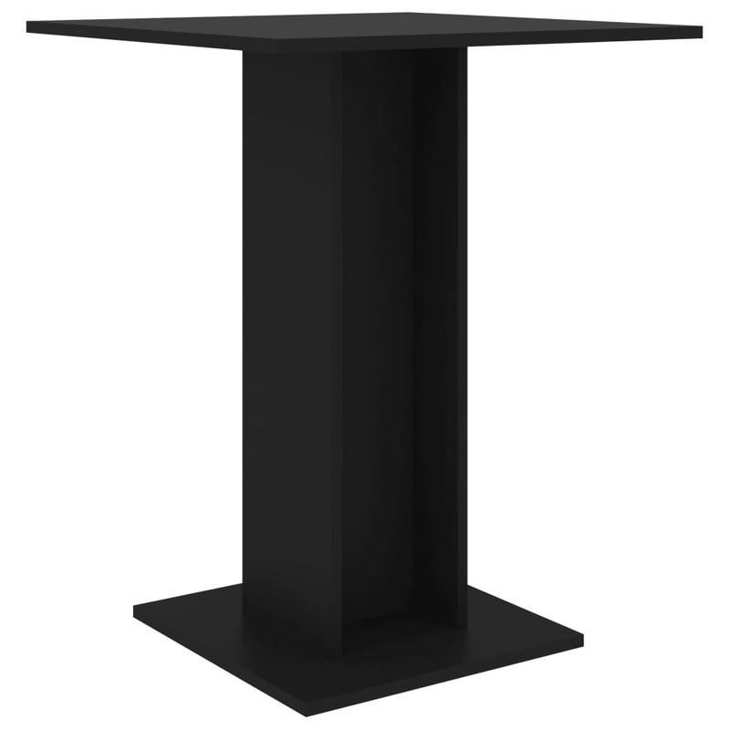 Bistro Table Black 23.6"x23.6"x29.5" Chipboard