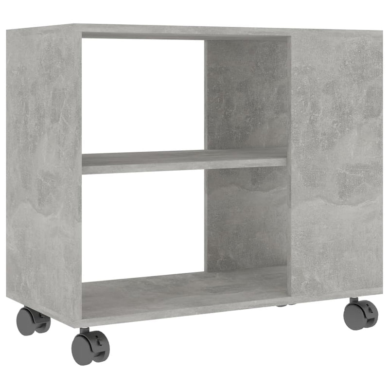 Side Table Concrete Gray 27.6"x13.8"x21.7" Chipboard