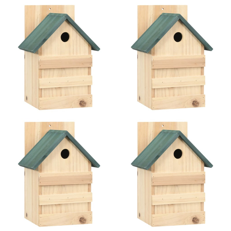 Bird Houses 4 pcs 9.1"x7.5"x13" Firwood