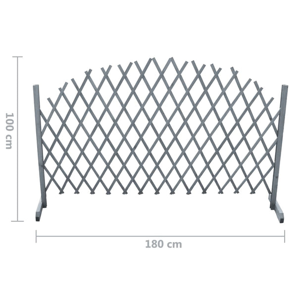 Trellis Fence Solid Firwood 5.9'x3.3' Gray