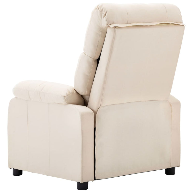 Recliner Chair Cream Fabric