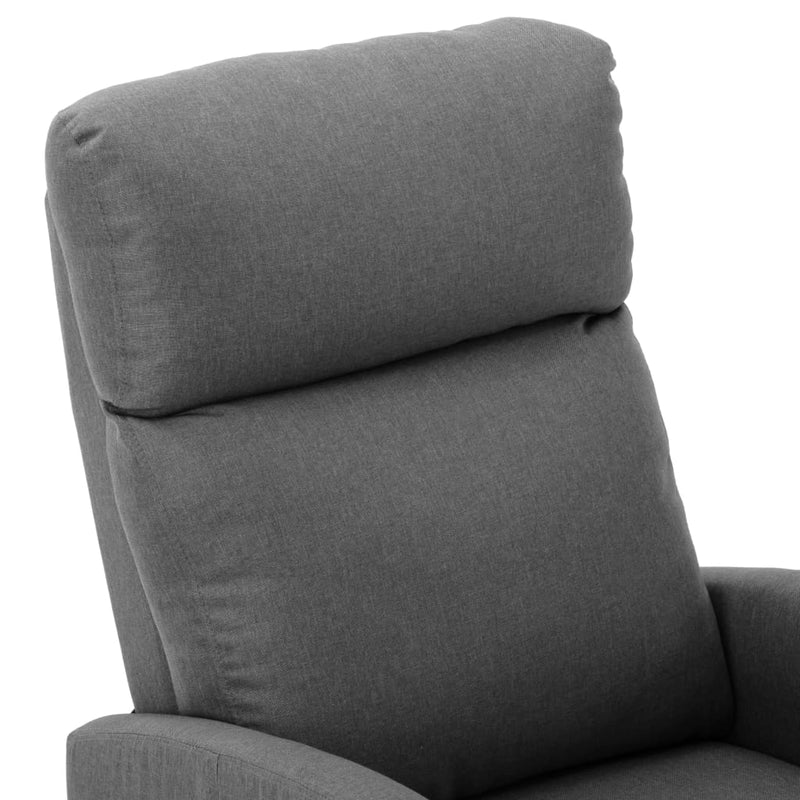 Massage Reclining Chair Light Gray Fabric