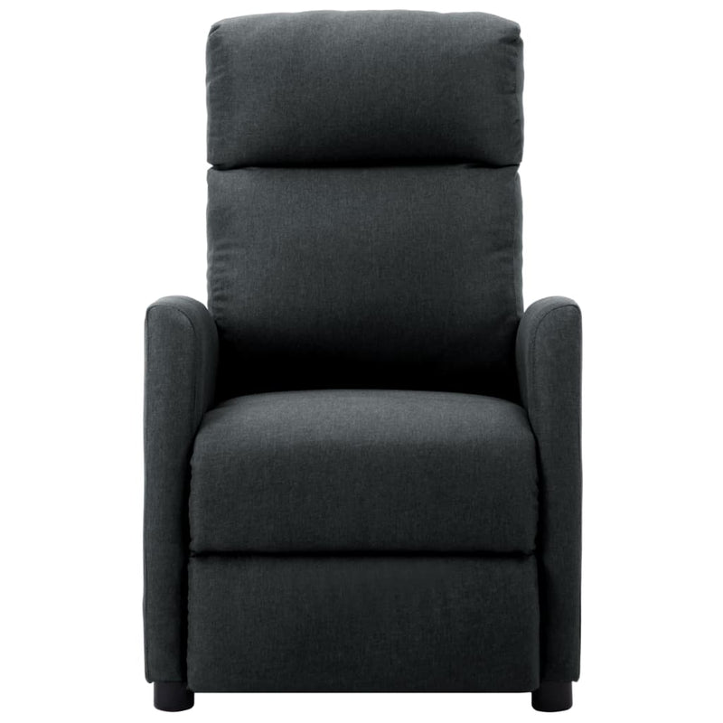 Massage Reclining Chair Dark Gray Fabric