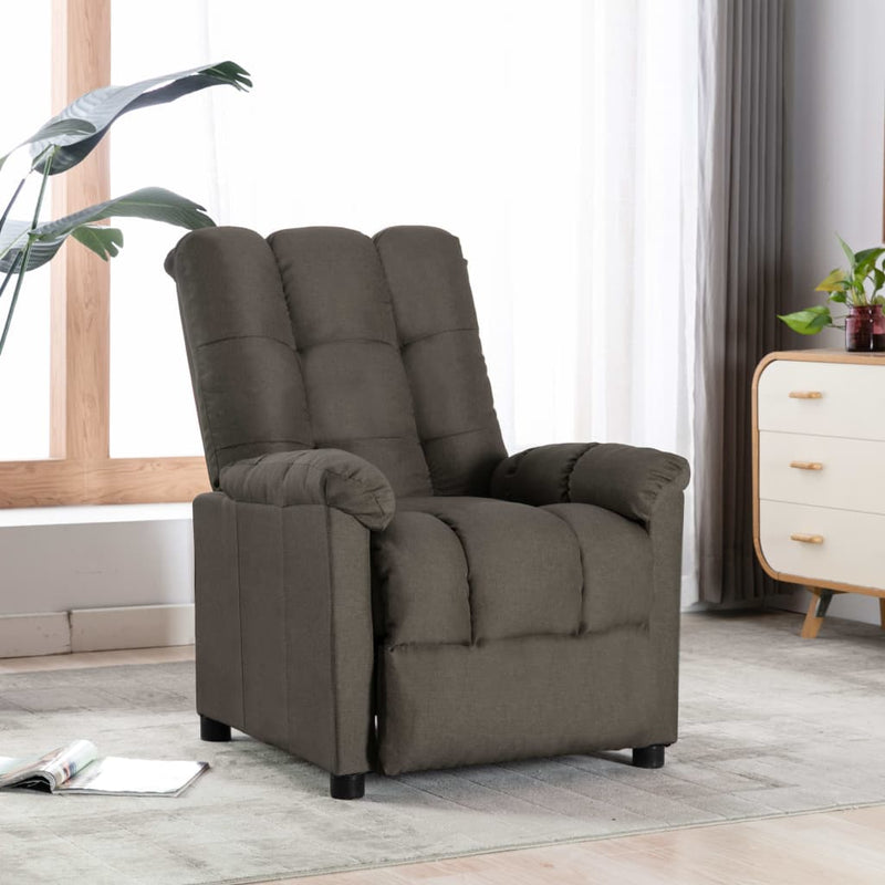 Recliner Taupe Fabric