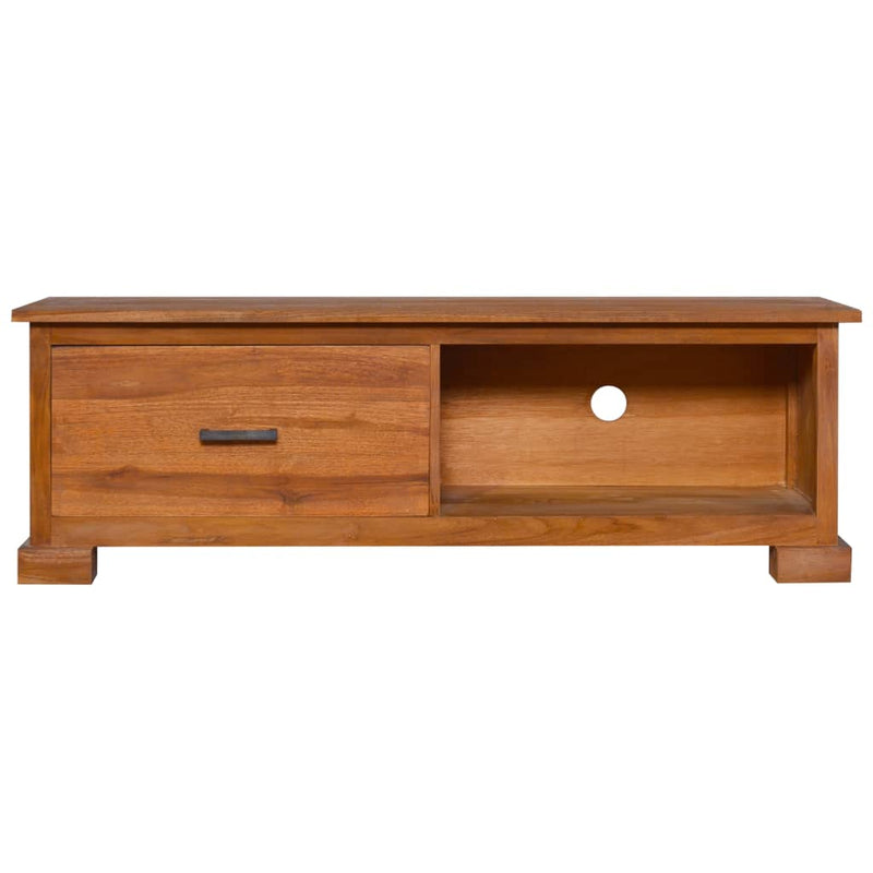 TV Cabinet 44.1"x11.8"x14.6" Solid Teak Wood
