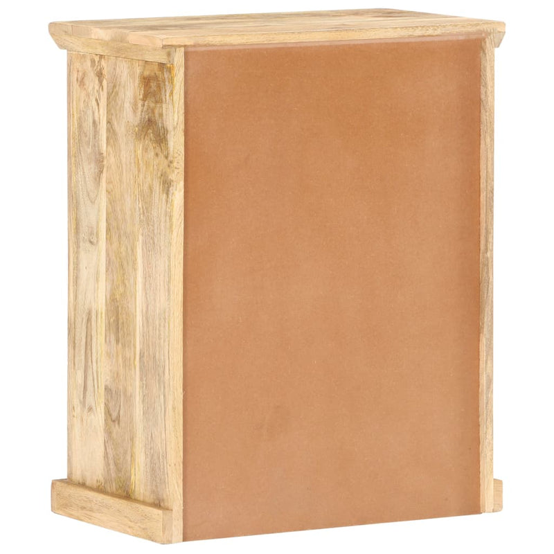 Sideboard with Steel Doors 23.6"x13.8"x29.5" Solid Mango Wood