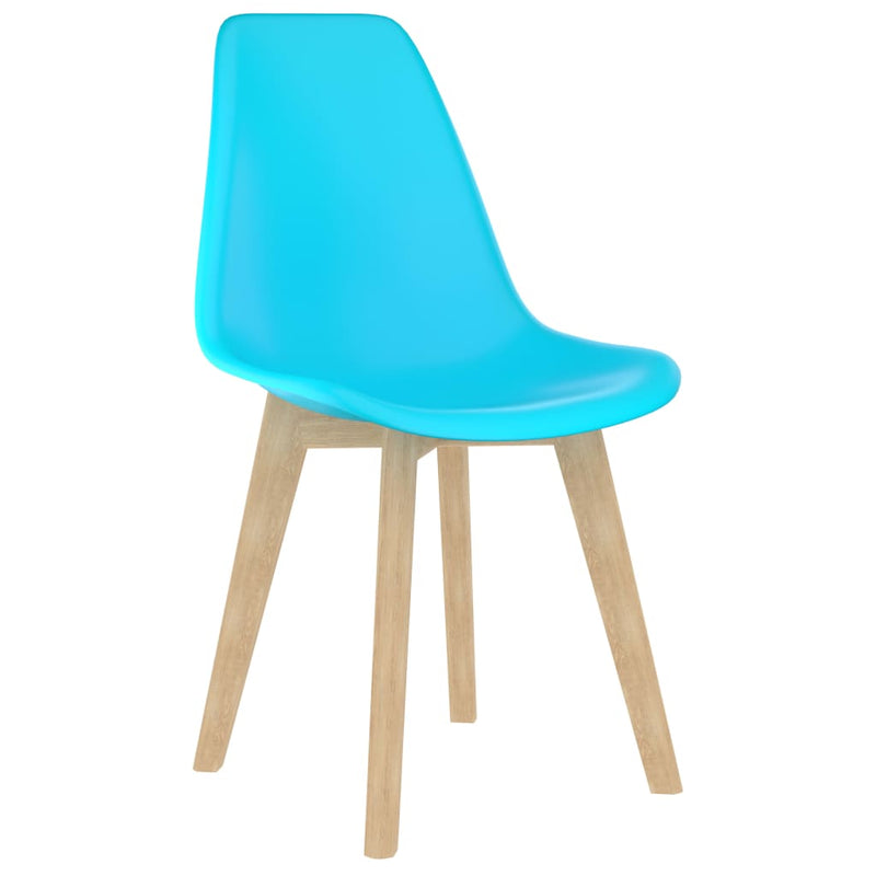 Dining Chairs 4 pcs Blue Plastic