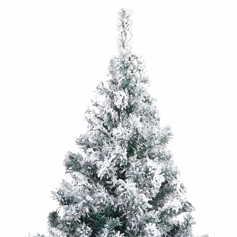 Artificial Christmas Tree with Flocked Snow Green 70.9" PVC