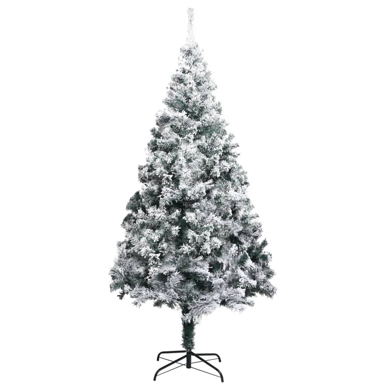 Artificial Christmas Tree with Flocked Snow Green 94.5" PVC