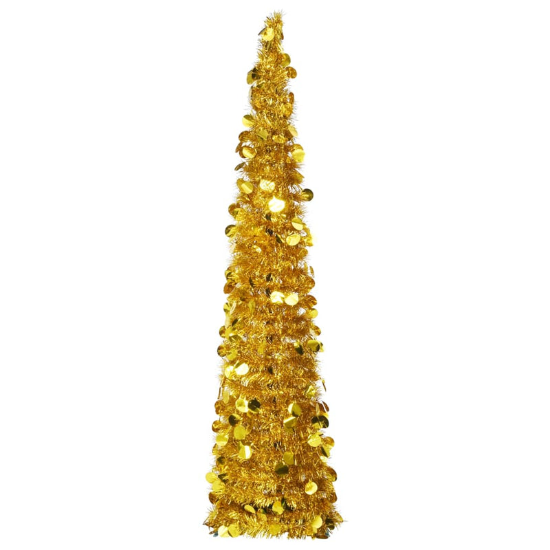 Pop-up Artificial Christmas Tree Gold 59.1" PET