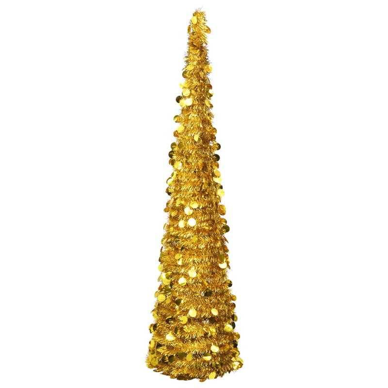 Pop-up Artificial Christmas Tree Gold 70.9" PET