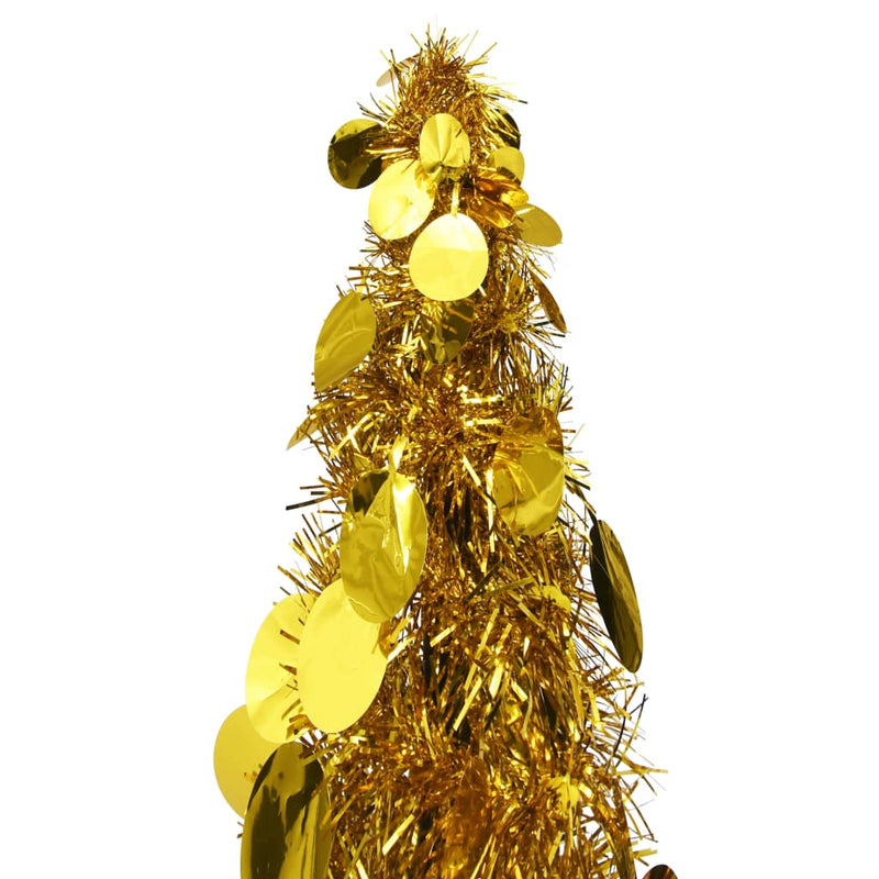 Pop-up Artificial Christmas Tree Gold 70.9" PET