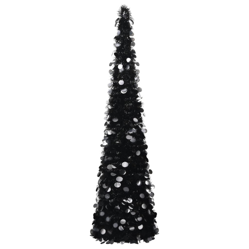 Pop-up Artificial Christmas Tree Black 59.1" PET