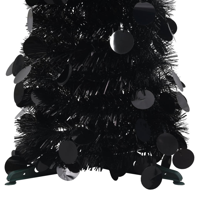 Pop-up Artificial Christmas Tree Black 59.1" PET