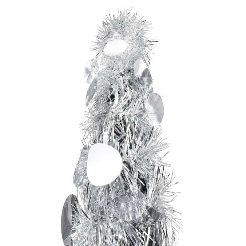 Pop-up Artificial Christmas Tree Silver 59.1" PET