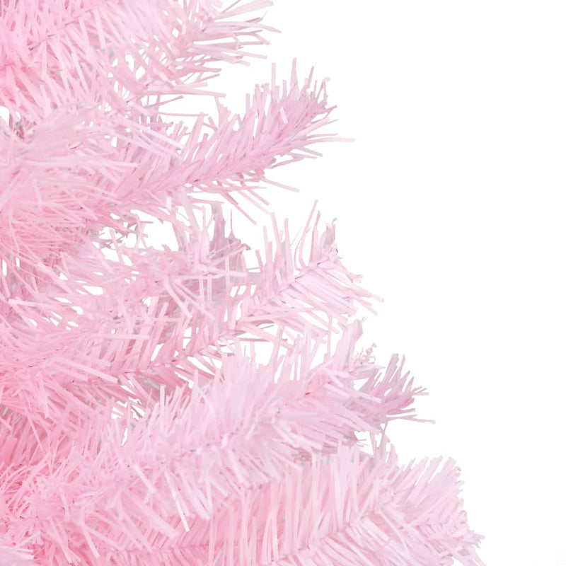 Artificial Christmas Tree with Stand Pink 59.1" PVC