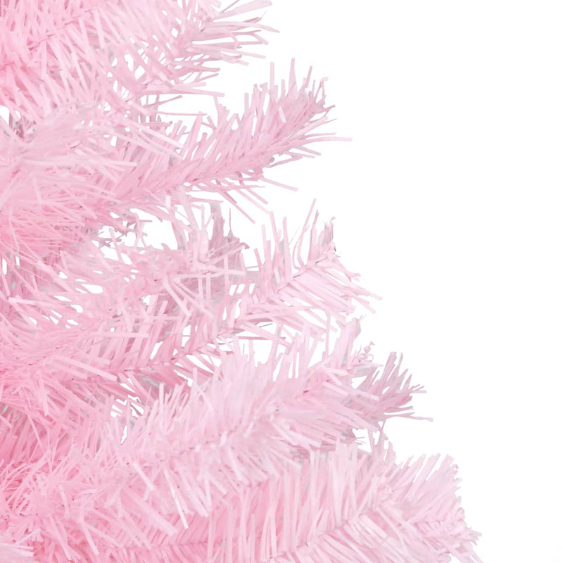 Artificial Christmas Tree with Stand Pink 82.7" PVC