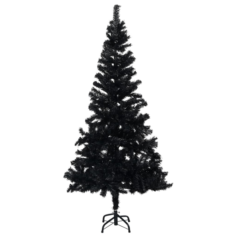 Artificial Christmas Tree with Stand Black 59.1" PVC
