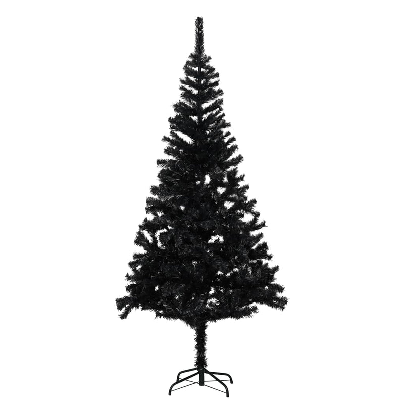 Artificial Christmas Tree with Stand Black 70.9" PVC