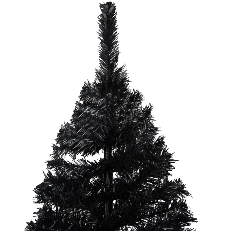 Artificial Christmas Tree with Stand Black 82.7" PVC