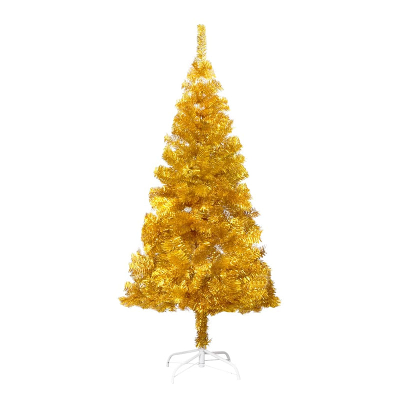 Artificial Christmas Tree with Stand Gold 59.1" PET