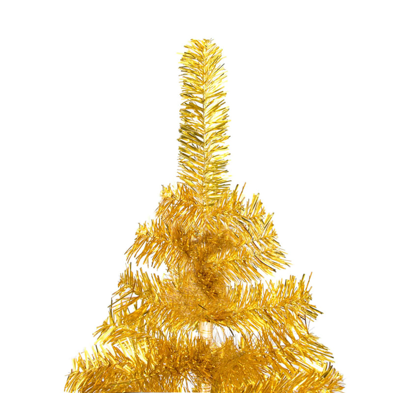 Artificial Christmas Tree with Stand Gold 59.1" PET
