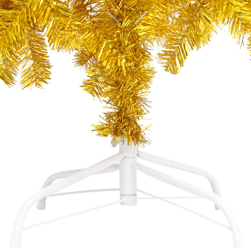 Artificial Christmas Tree with Stand Gold 70.9" PET