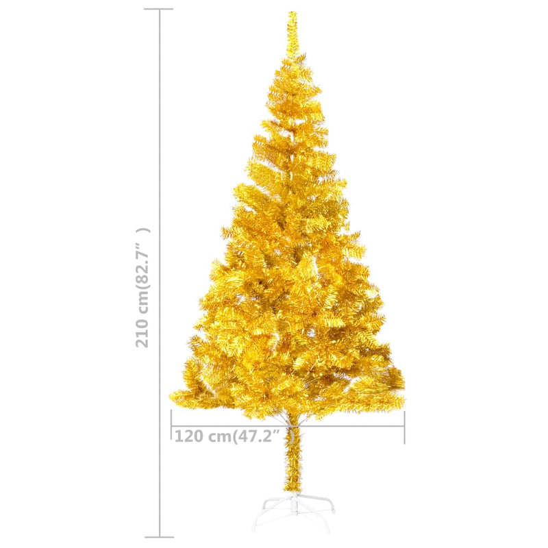 Artificial Christmas Tree with Stand Gold 82.7" PET