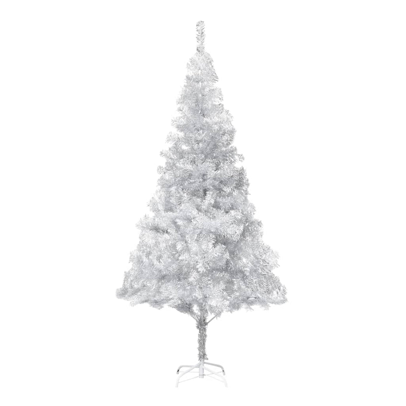 Artificial Christmas Tree with Stand Silver 82.7" PET