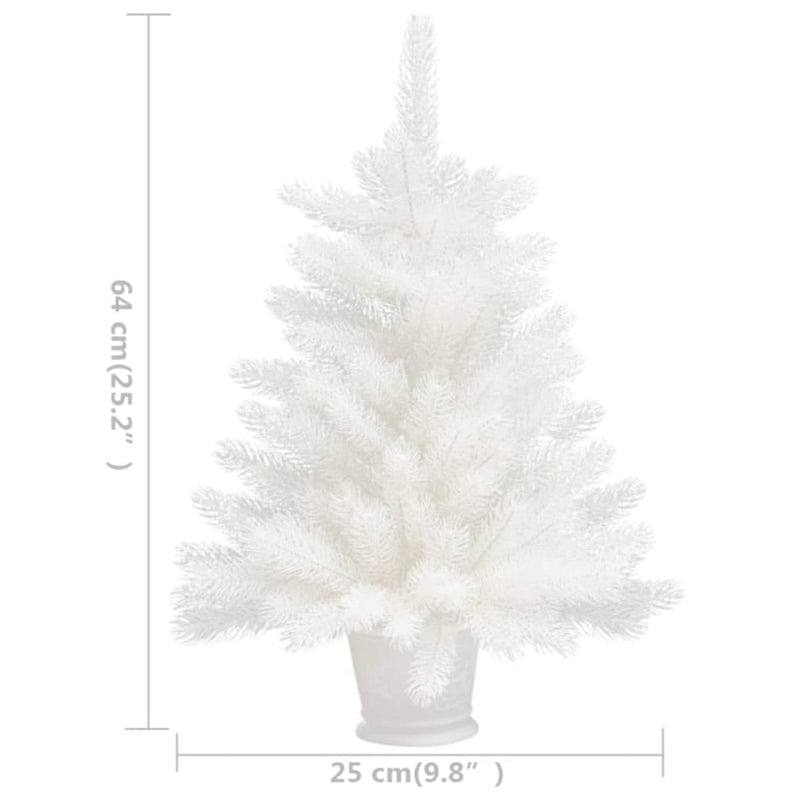 Artificial Christmas Tree Lifelike Needles White 25.6"