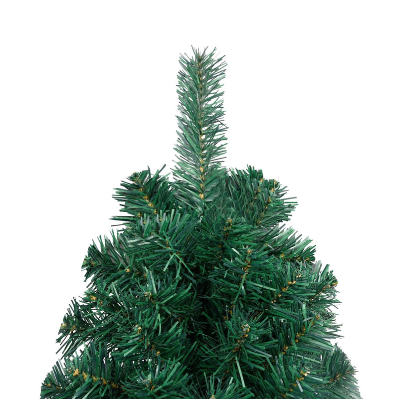 Artificial Half Christmas Tree with Stand Green 70.9" PVC