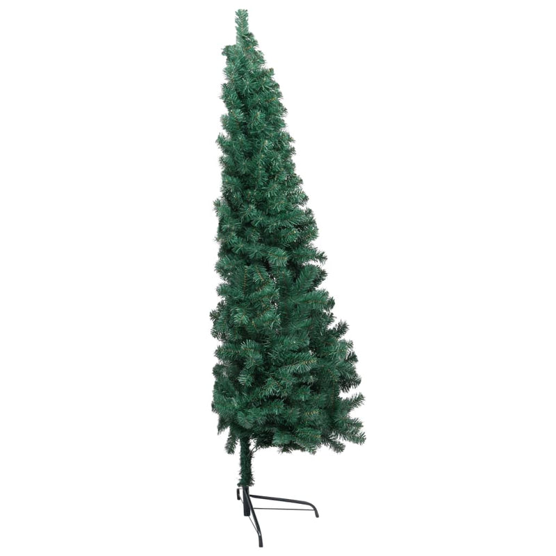 Artificial Half Christmas Tree with Stand Green 82.7" PVC
