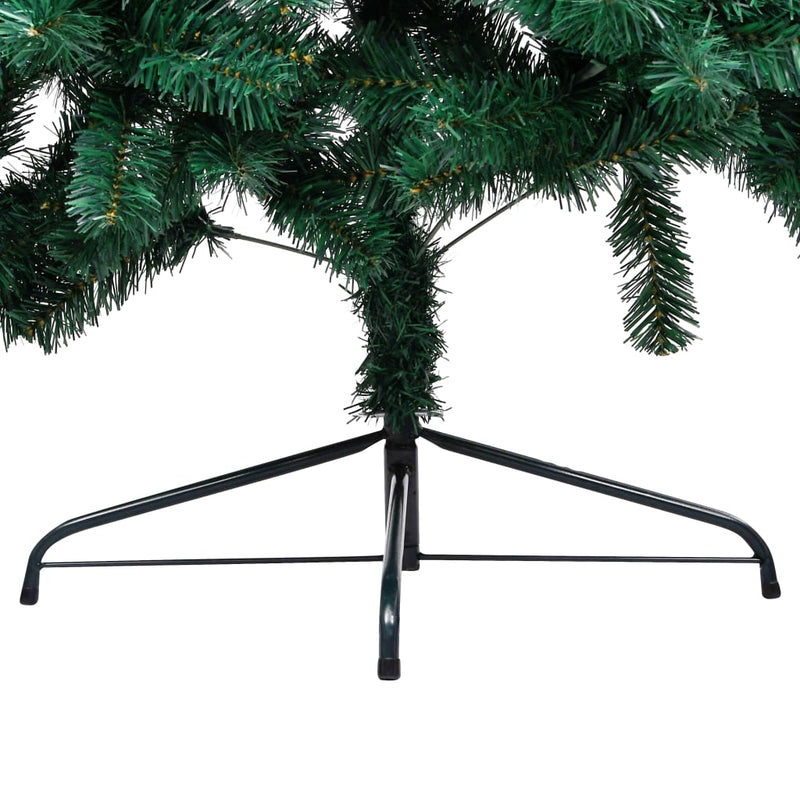 Artificial Half Christmas Tree with Stand Green 82.7" PVC