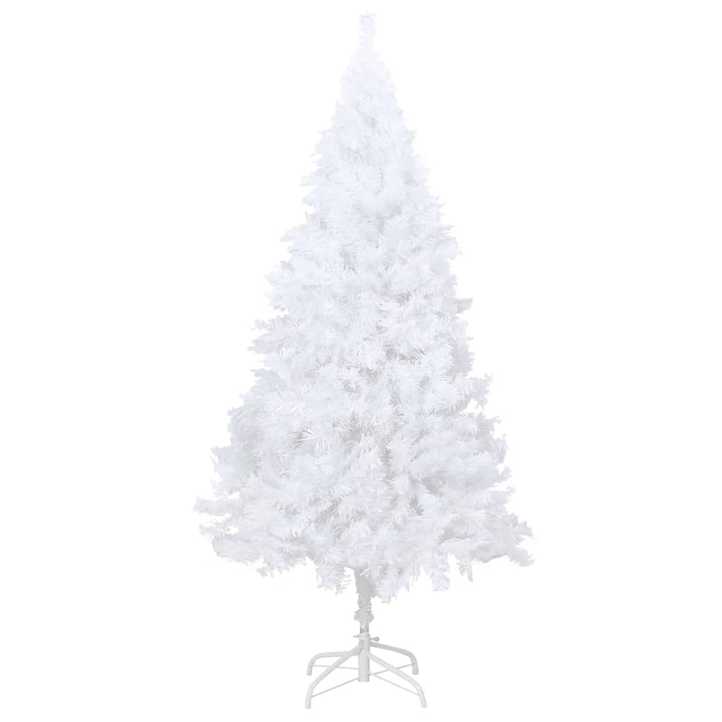 Artificial Christmas Tree with Thick Branches White 59.1" PVC