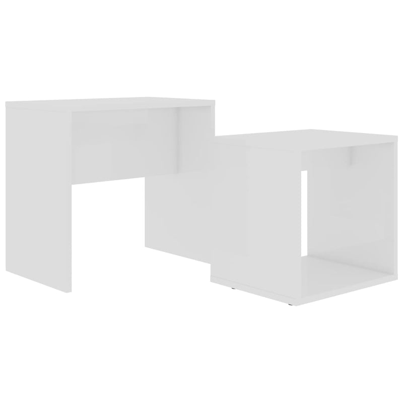Coffee Table Set White 18.9"x11.8"x17.7" Chipboard